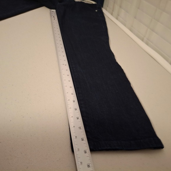 Levi's 505 Straight Leg Jeans Dark Wash Embellished Pockets Women's 8S - Picture 9 of 11